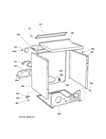 03 - Cabinet parts for Ge Dryer DPSQ475GT5WW from AppliancePartsPros.com