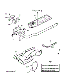 08 - Gas Valve & Burner Assembly parts for Ge Dryer DDC4500T3WH from AppliancePartsPros.com