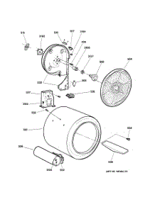 04 - Drum parts for Ge Dryer DPSQ475GT5AA from AppliancePartsPros.com