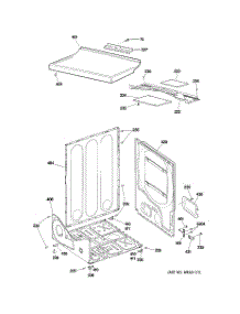 03 - Cabinet parts for Ge Dryer DPSE810EG6WT from AppliancePartsPros.com
