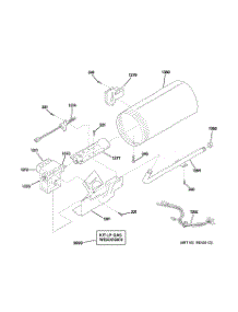 05 - Burner parts for Ge Dryer DSXH47GG2WW from AppliancePartsPros.com