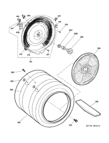 04 - Drum parts for Ge Dryer DNCK440EG4WC from AppliancePartsPros.com