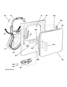 02 - Front Panel & Door parts for Ge Dryer DNCK440EG0WC from AppliancePartsPros.com