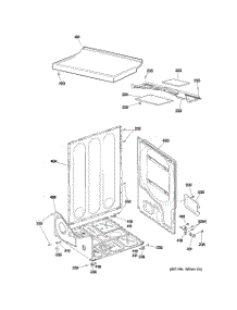 03 - Cabinet parts for Ge Dryer DWXR463EG6WW from AppliancePartsPros.com