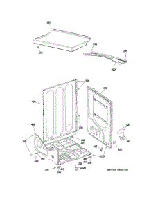 03 - Cabinet parts for Ge Dryer DISR333FG6WW from AppliancePartsPros.com