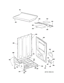 03 - Cabinet parts for Ge Dryer DLLLR23EG6WW from AppliancePartsPros.com