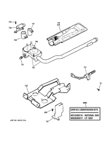 05 - Gas Valve & Burner Assembly parts for Ge Dryer DISR333FC9WW from AppliancePartsPros.com