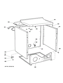 03 - Cabinet parts for Ge Dryer DMCD330GH5WC from AppliancePartsPros.com