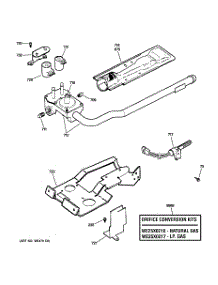 05 - Gas Valve & Burner Assembly parts for Ge Dryer DLLSR40GG6WW from AppliancePartsPros.com