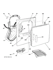 02 - Front Panel & Door parts for Ge Dryer DISR473CG5WW from AppliancePartsPros.com