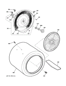 04 - Drum parts for Ge Dryer DISR473DG8WW from AppliancePartsPros.com