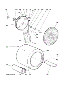 04 - Drum parts for Ge Dryer DLLSR33GF6WC from AppliancePartsPros.com