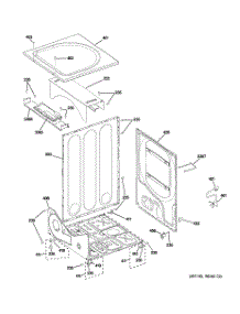 04 - Cabinet parts for Ge Dryer DCVH660GH3BB from AppliancePartsPros.com