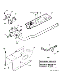 07 - Gas Valve & Burner Assembly parts for Ge Dryer DCVH660GH3GG from AppliancePartsPros.com