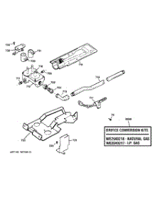 05 - Gas Valve & Burner Assembly parts for Ge Dryer DPSB513GB0CC from AppliancePartsPros.com