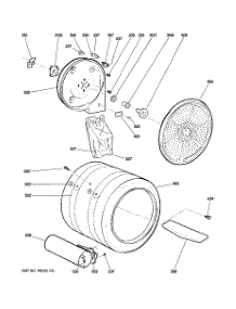 04 - Drum parts for Ge Dryer DNCK440GG6WC from AppliancePartsPros.com