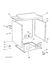 03 - Cabinet parts for Ge Dryer DISR333FG7WW from AppliancePartsPros.com