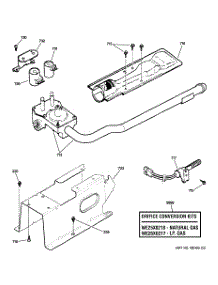 05 - Gas Valve & Burner Assembly parts for Ge Dryer DBXR463PG6WW from AppliancePartsPros.com