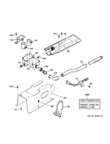 06 - Gas Valve & Burner Assembly parts for Ge Dryer DCCD330GG6WC from AppliancePartsPros.com