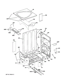 04 - Cabinet parts for Ge Dryer DPVH880GJ0WW from AppliancePartsPros.com