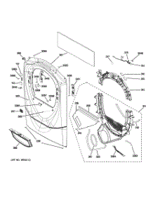 02 - Front Panel parts for Ge Dryer DPVH880GJ0MV from AppliancePartsPros.com