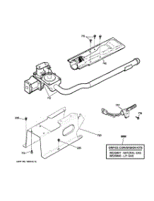 07 - Gas Valve & Burner Assembly parts for Ge Dryer DPVH880GJ0MV from AppliancePartsPros.com