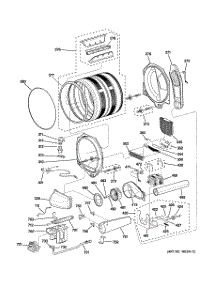 03 - Drum, Motor & Blower parts for Ge Dryer DPGT650GH0MG from AppliancePartsPros.com
