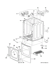 02 - Cabinet, Front Panel & Door parts for Ge Dryer DPGT650EH0MG from AppliancePartsPros.com