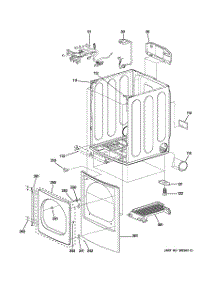 02 - Cabinet, Front Panel & Door parts for Ge Dryer DPGT650GH0WW from AppliancePartsPros.com