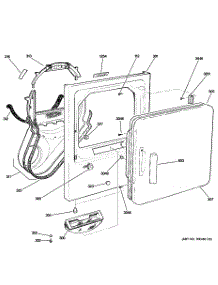 02 - Front Panel & Door parts for Ge Dryer DMCD330GH4WC from AppliancePartsPros.com
