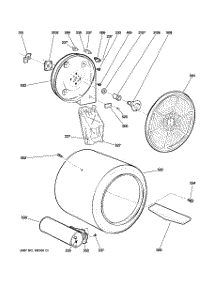 04 - Drum parts for Ge Dryer DWSR483GG5CC from AppliancePartsPros.com
