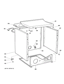 03 - Cabinet parts for Ge Dryer DCCB330GG4WC from AppliancePartsPros.com