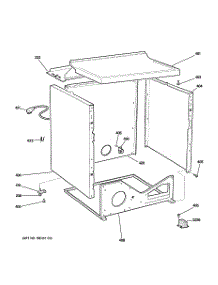 03 - Cabinet parts for Ge Dryer DISR333FC8WW from AppliancePartsPros.com