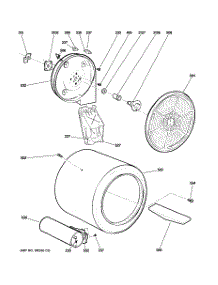 04 - Drum parts for Ge Dryer DWXR463GG5WW from AppliancePartsPros.com