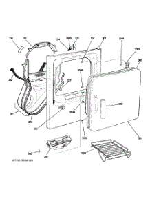 02 - Front Panel & Door parts for Ge Dryer DPSR610EG1WT from AppliancePartsPros.com