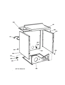 03 - Cabinet parts for Ge Dryer DBXR463GG4CC from AppliancePartsPros.com