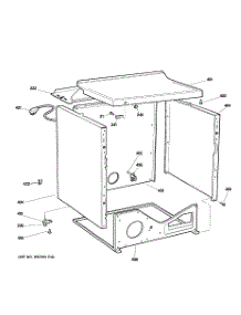 03 - Cabinet parts for Ge Dryer DCCB330GG3WC from AppliancePartsPros.com
