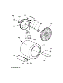 04 - Drum parts for Ge Dryer DCCB330GG3WC from AppliancePartsPros.com