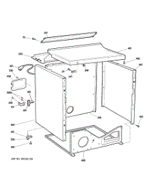 03 - Cabinet parts for Ge Dryer DCCB330EG3WC from AppliancePartsPros.com