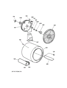 04 - Drum parts for Ge Dryer DX4500GG4WW from AppliancePartsPros.com