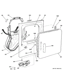 02 - Front Panel & Door parts for Ge Dryer DMCD330GH3WC from AppliancePartsPros.com