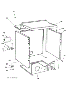 03 - Cabinet parts for Ge Dryer DBXR300EG2WS from AppliancePartsPros.com