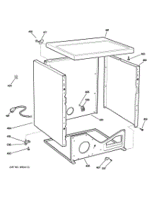 04 - Upper Cabinet parts for Ge Dryer DDC4500T2WH from AppliancePartsPros.com