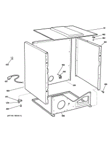 05 - Lower Cabinet parts for Ge Dryer DDC4500T2WH from AppliancePartsPros.com