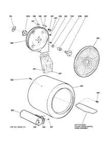07 - Drum parts for Ge Dryer DDC4500T2WH from AppliancePartsPros.com