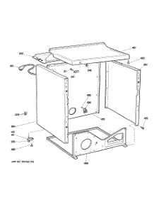03 - Cabinet parts for Ge Dryer DCCB330GG2WC from AppliancePartsPros.com