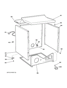 03 - Cabinet parts for Ge Dryer DISR333FC6WW from AppliancePartsPros.com
