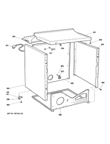 03 - Cabinet parts for Ge Dryer DMCD330GH2WC from AppliancePartsPros.com