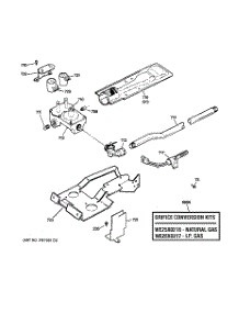 06 - Gas Valve & Burner Assembly parts for Ge Dryer DMCD330GH2WC from AppliancePartsPros.com