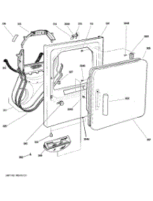 02 - Front Panel & Door parts for Ge Dryer DLSR483GG2WW from AppliancePartsPros.com